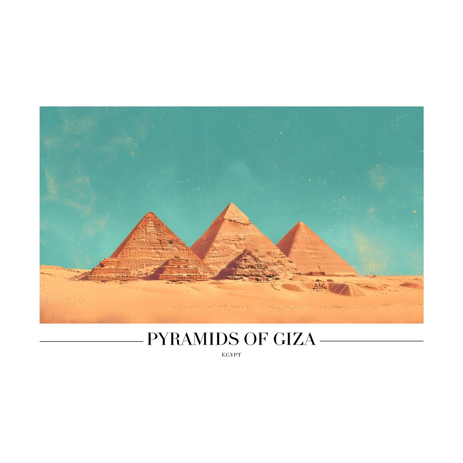 Ancient Egypt Pyramids of Giza Wall Art