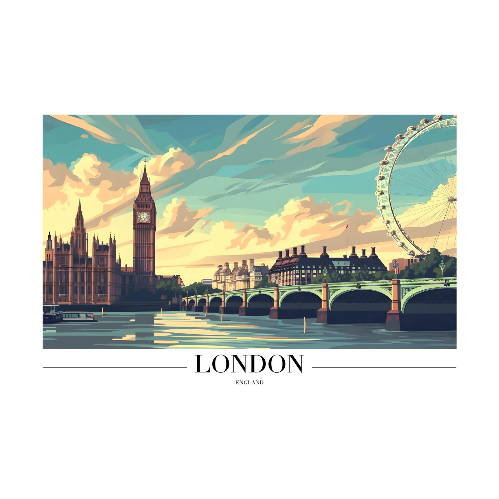 London Skyline Big Ben Eye Wall Art