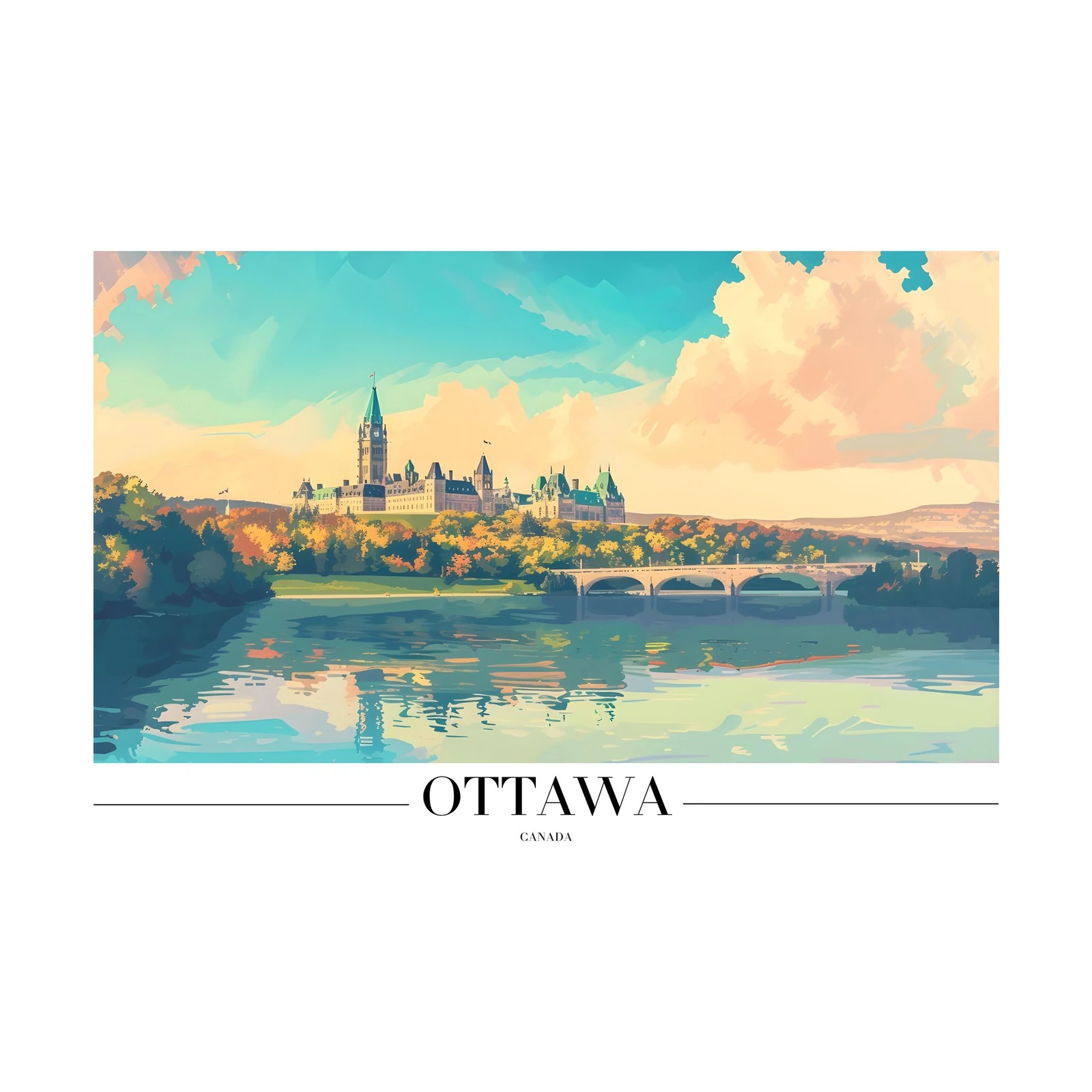 Ottawa Parliament Hill Scenic Wall Art