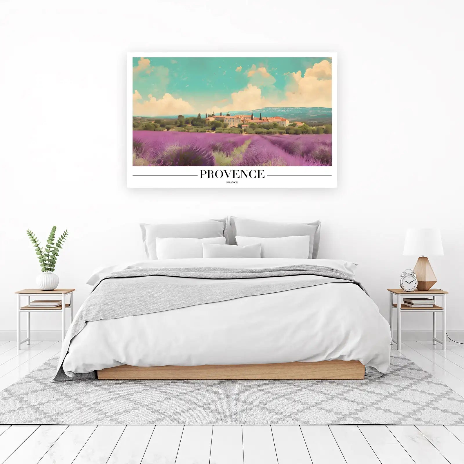Serene Provence Lavender Fields Wall Art