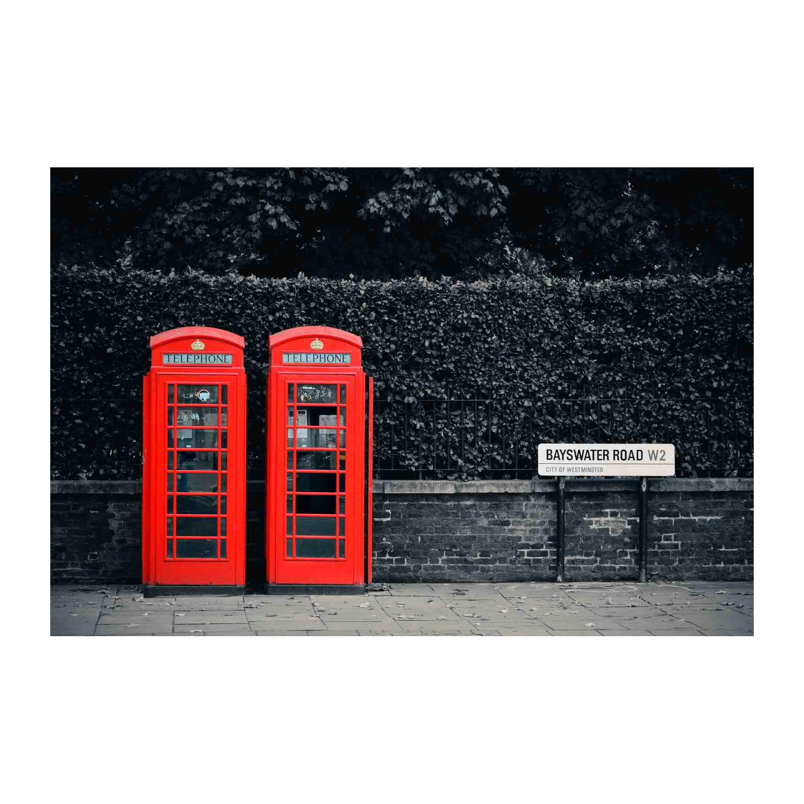 Iconic London Red Phone Booths Wall Art