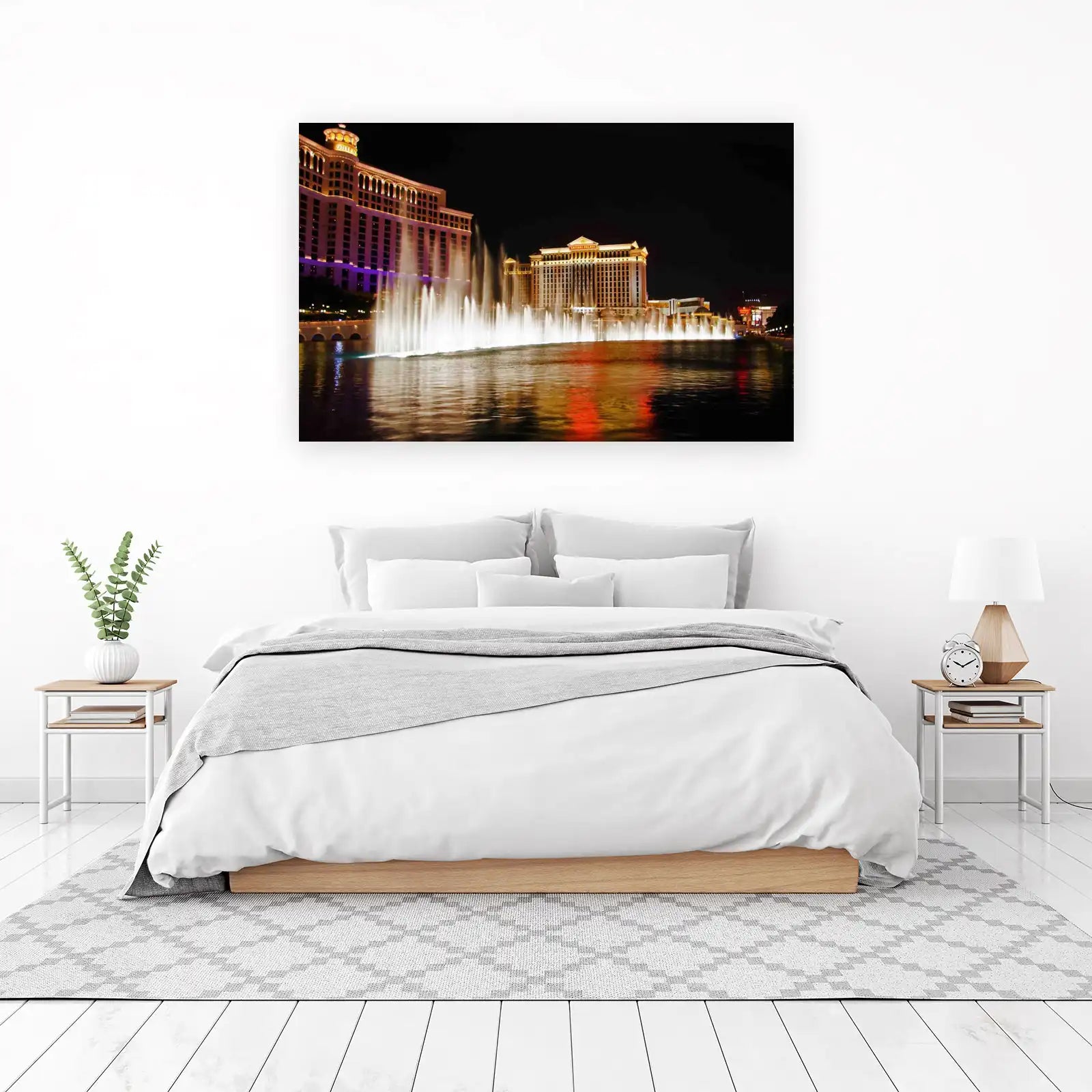 Las Vegas Fountains at Night Wall Art
