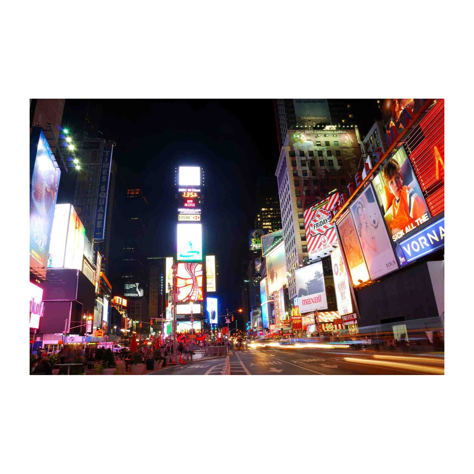 Times Square Neon Cityscape Wall Art