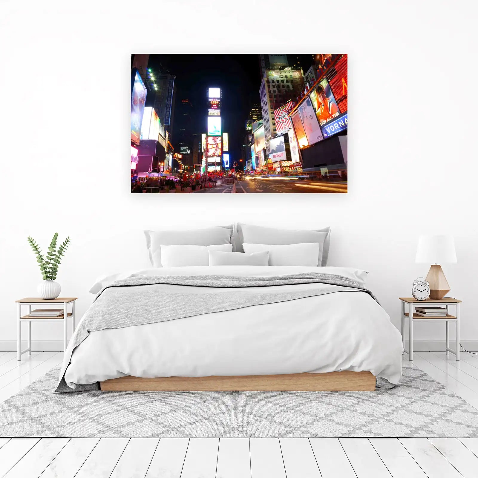 Times Square Neon Cityscape Wall Art