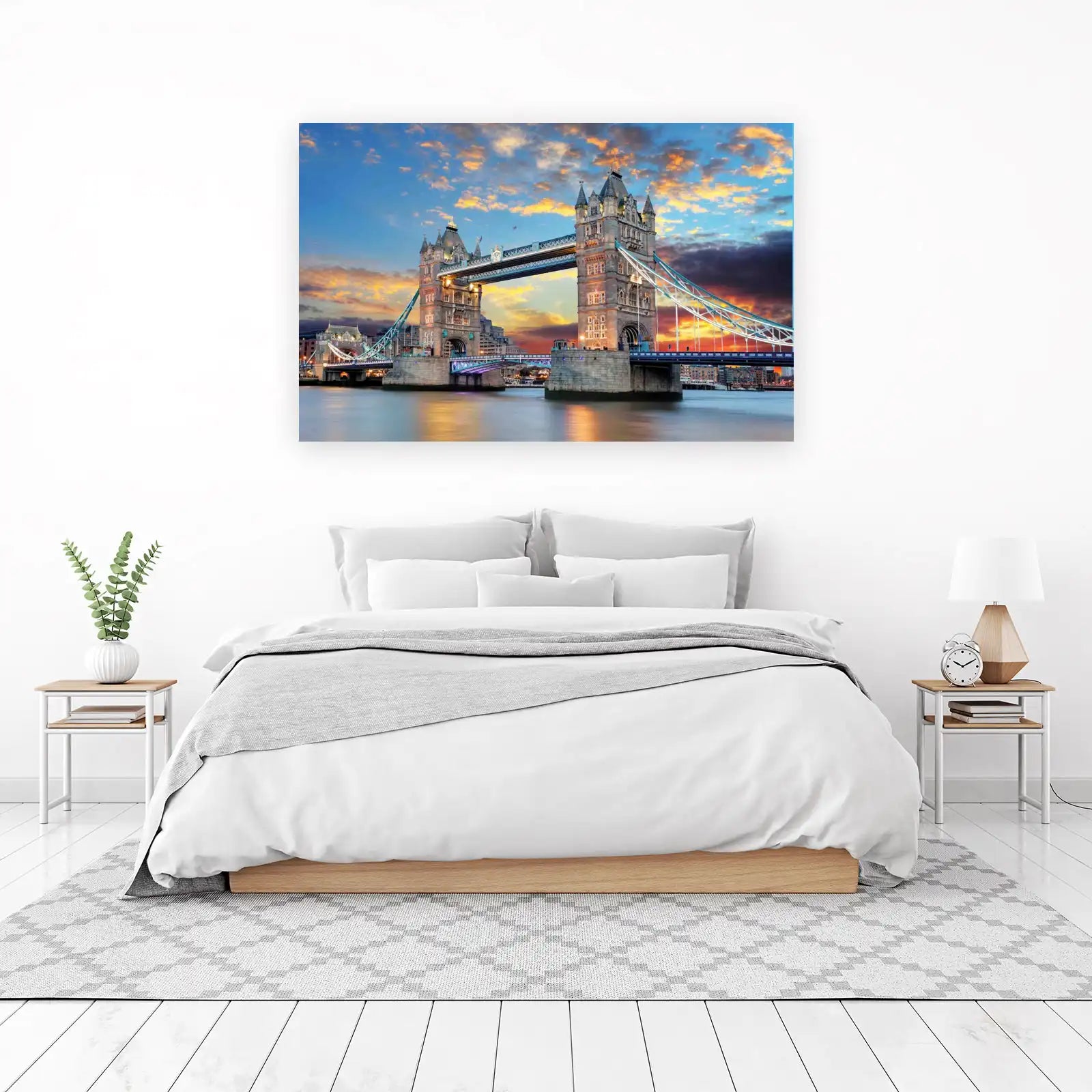 London Tower Bridge Sunset Wall Art