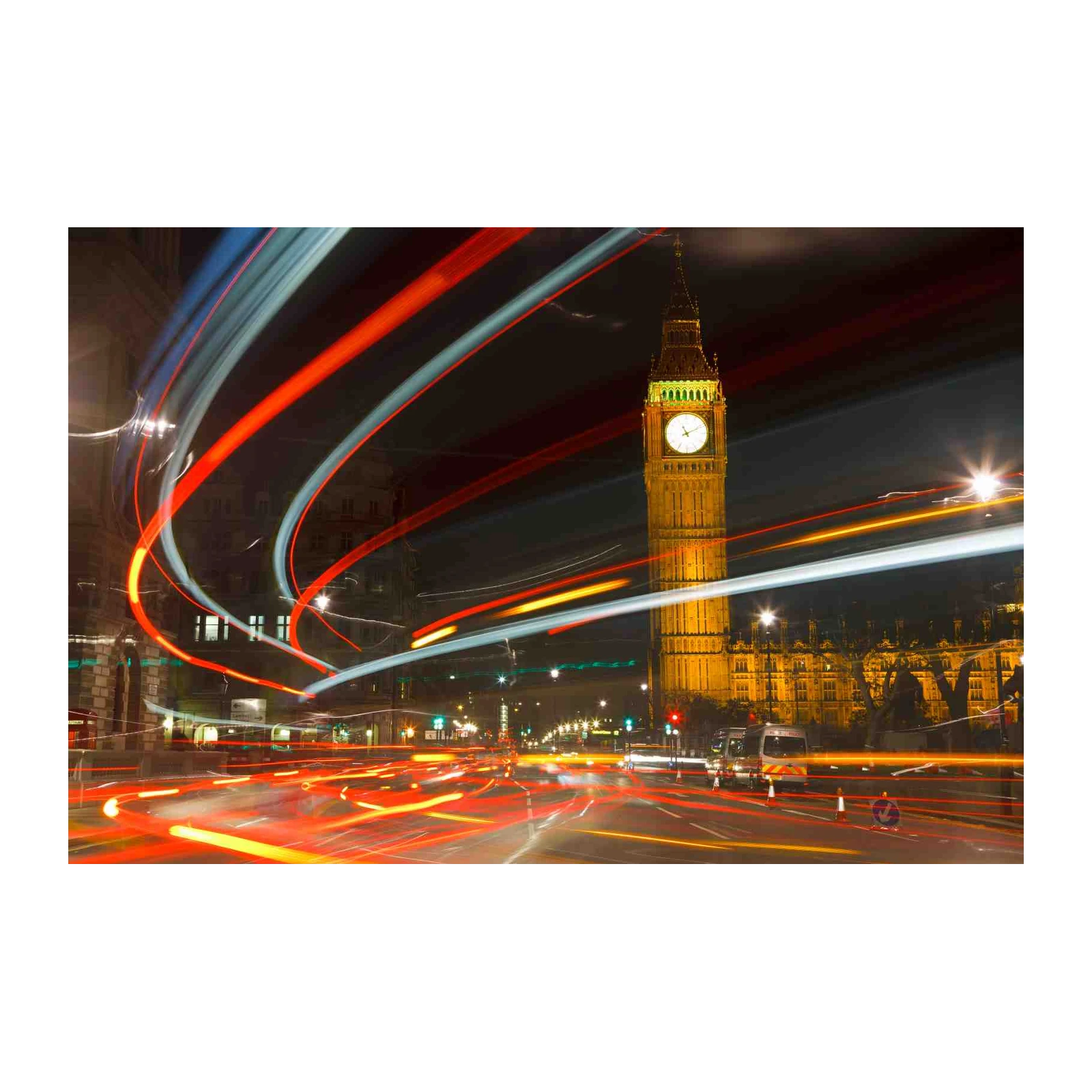 London Big Ben Light Trails Wall Art