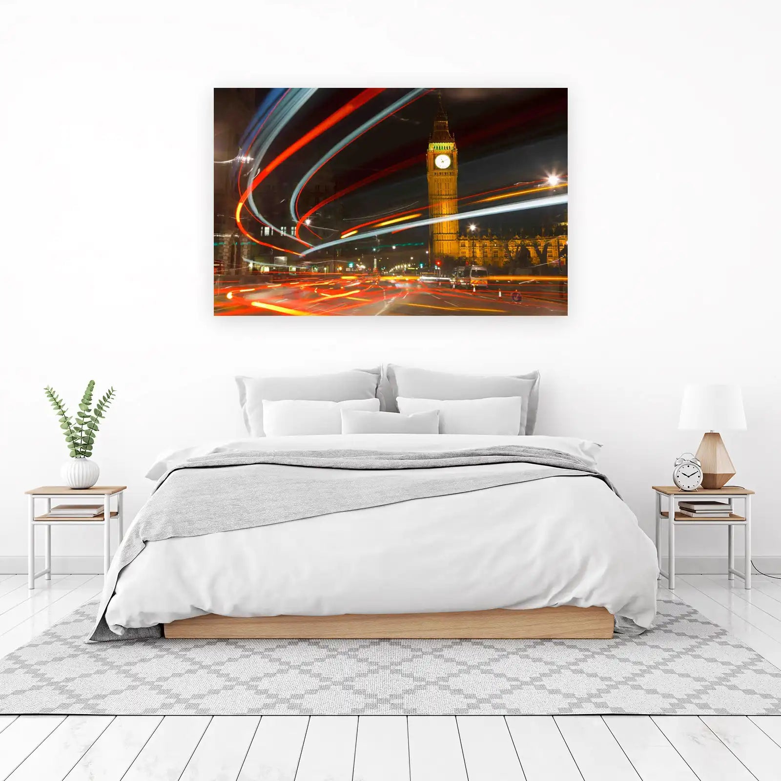 London Big Ben Light Trails Wall Art