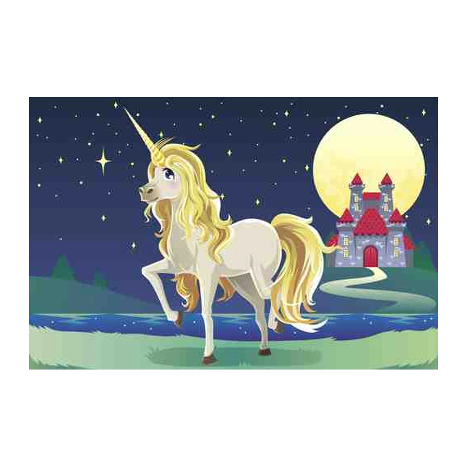 Magical Unicorn & Castle Fantasy Wall Art