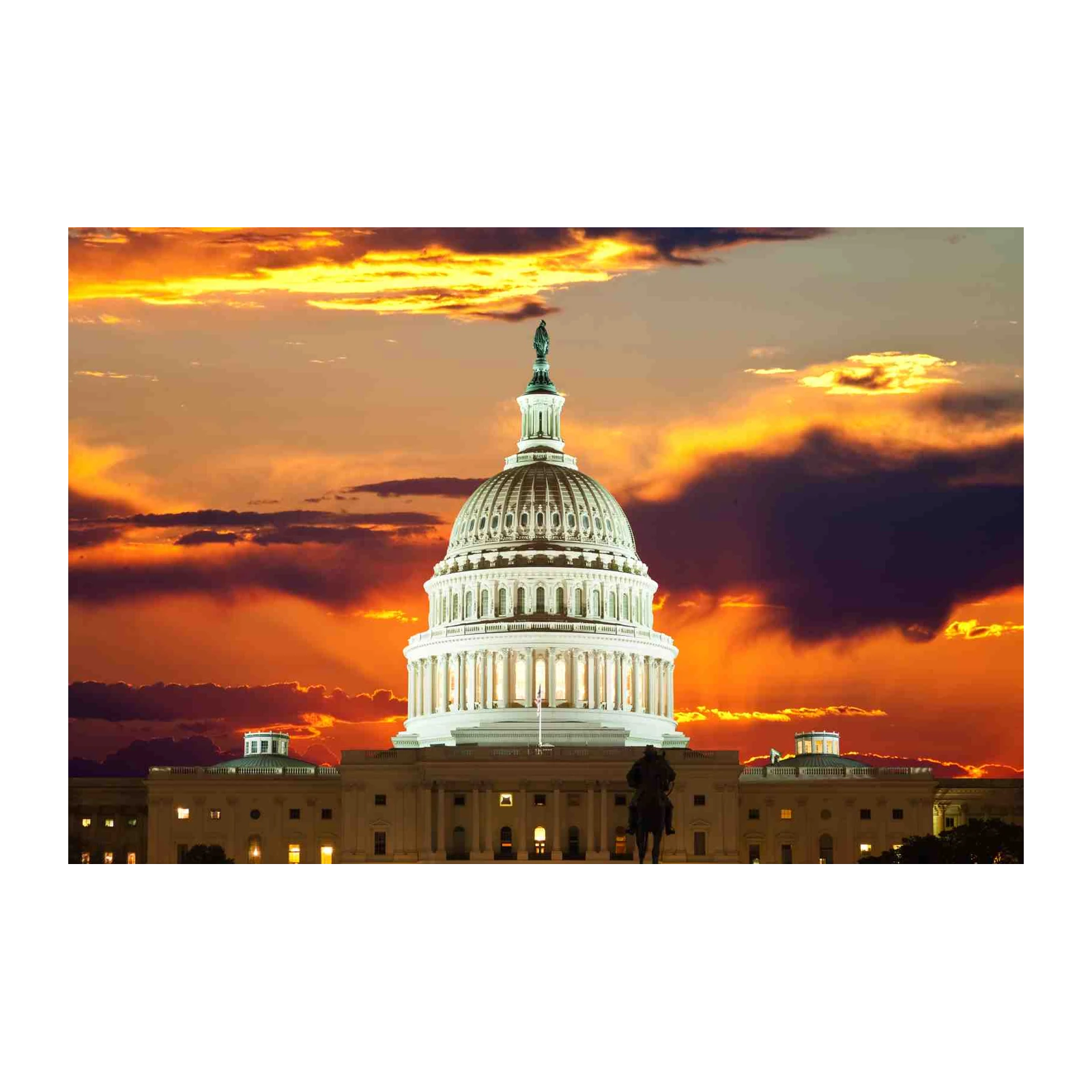 Majestic Capitol Sunset Wall Art