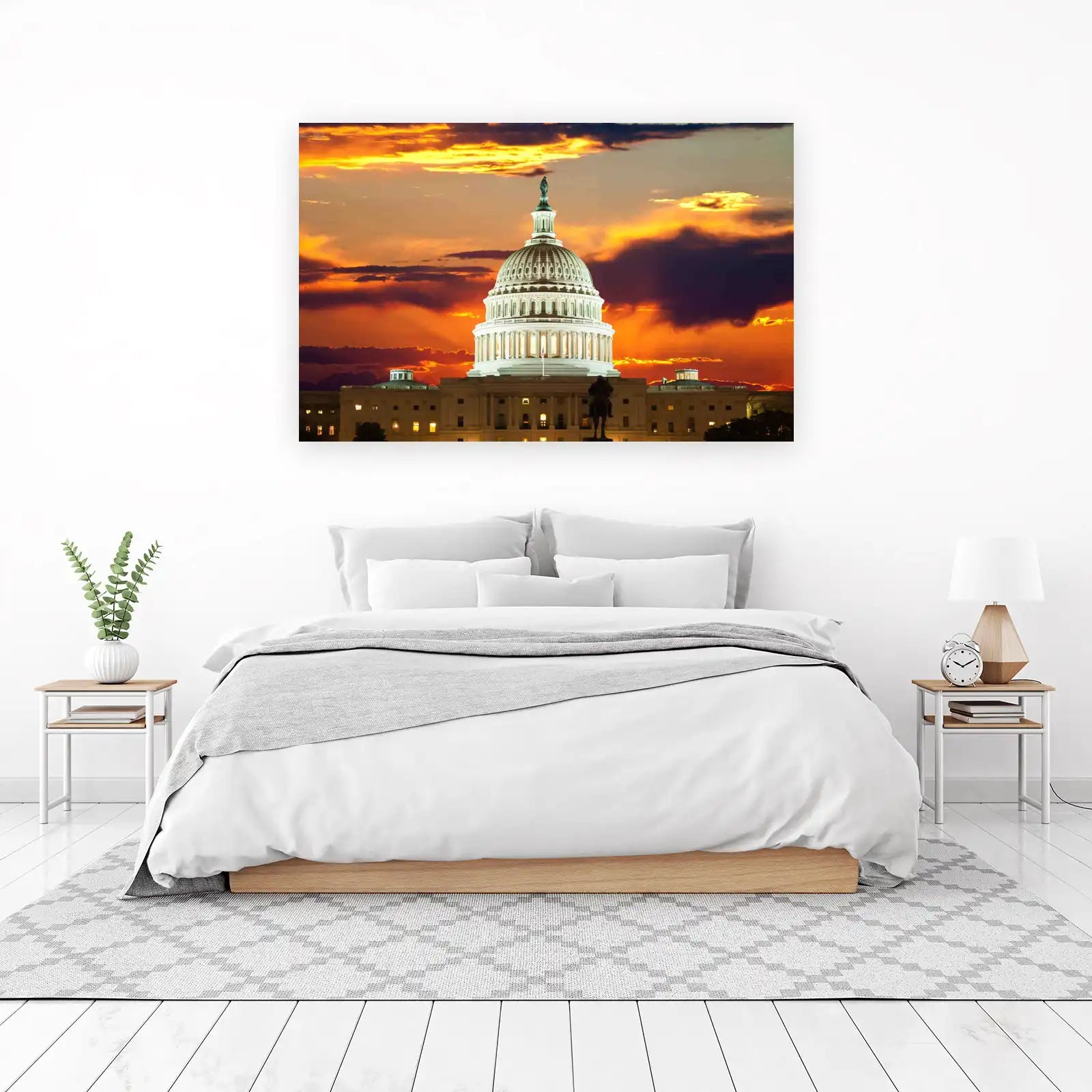 Majestic Capitol Sunset Wall Art