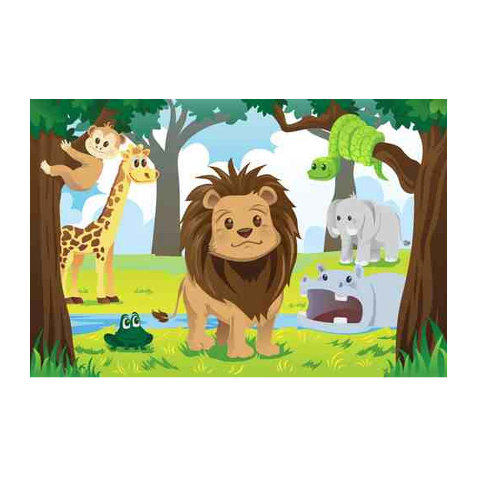 Jungle Friends Safari Animals Wall Art
