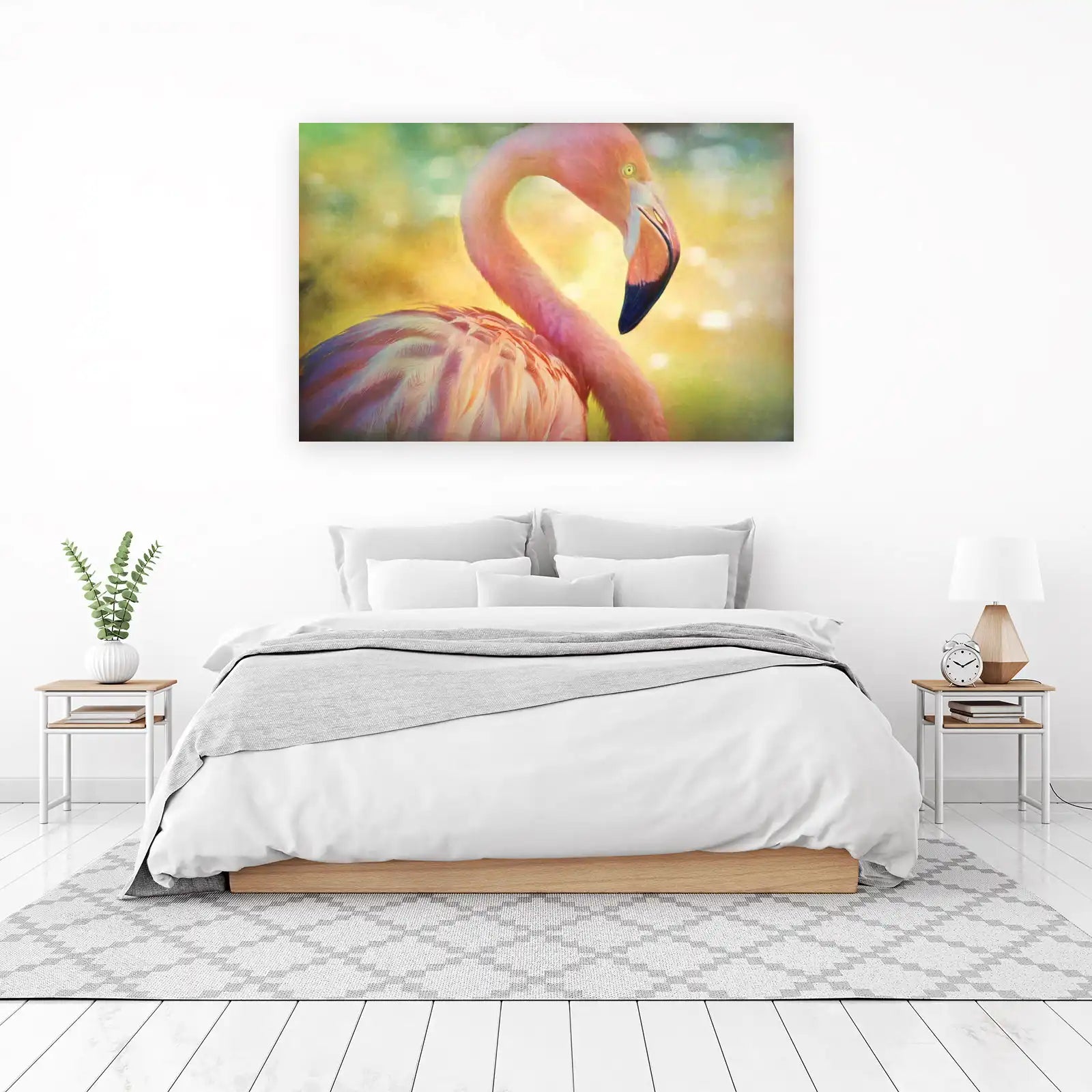 Elegant Pink Flamingo Art Wall Art