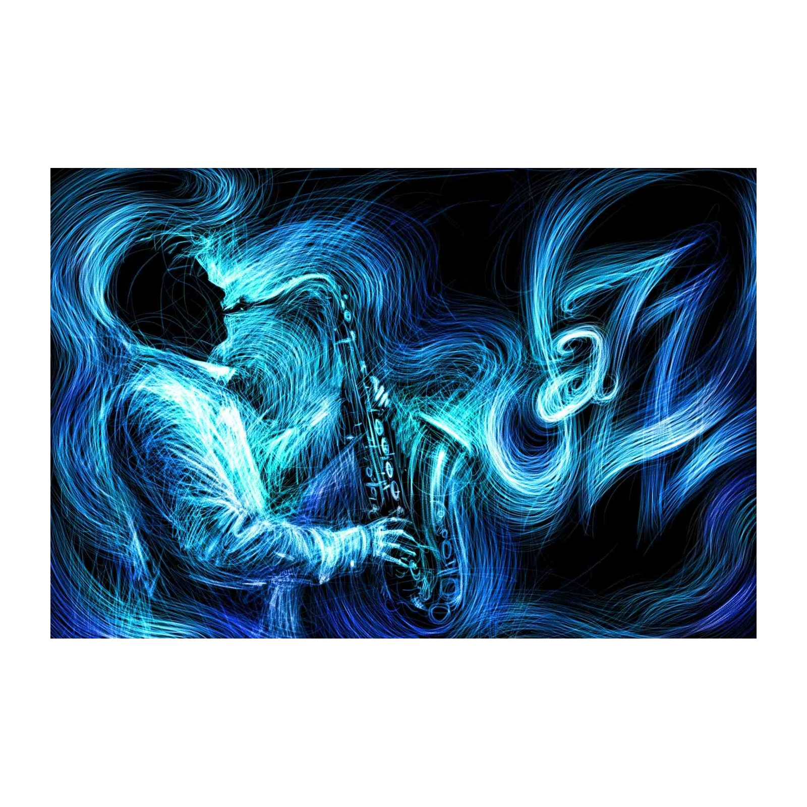 Electric Saxophone Soundwave Wall Art