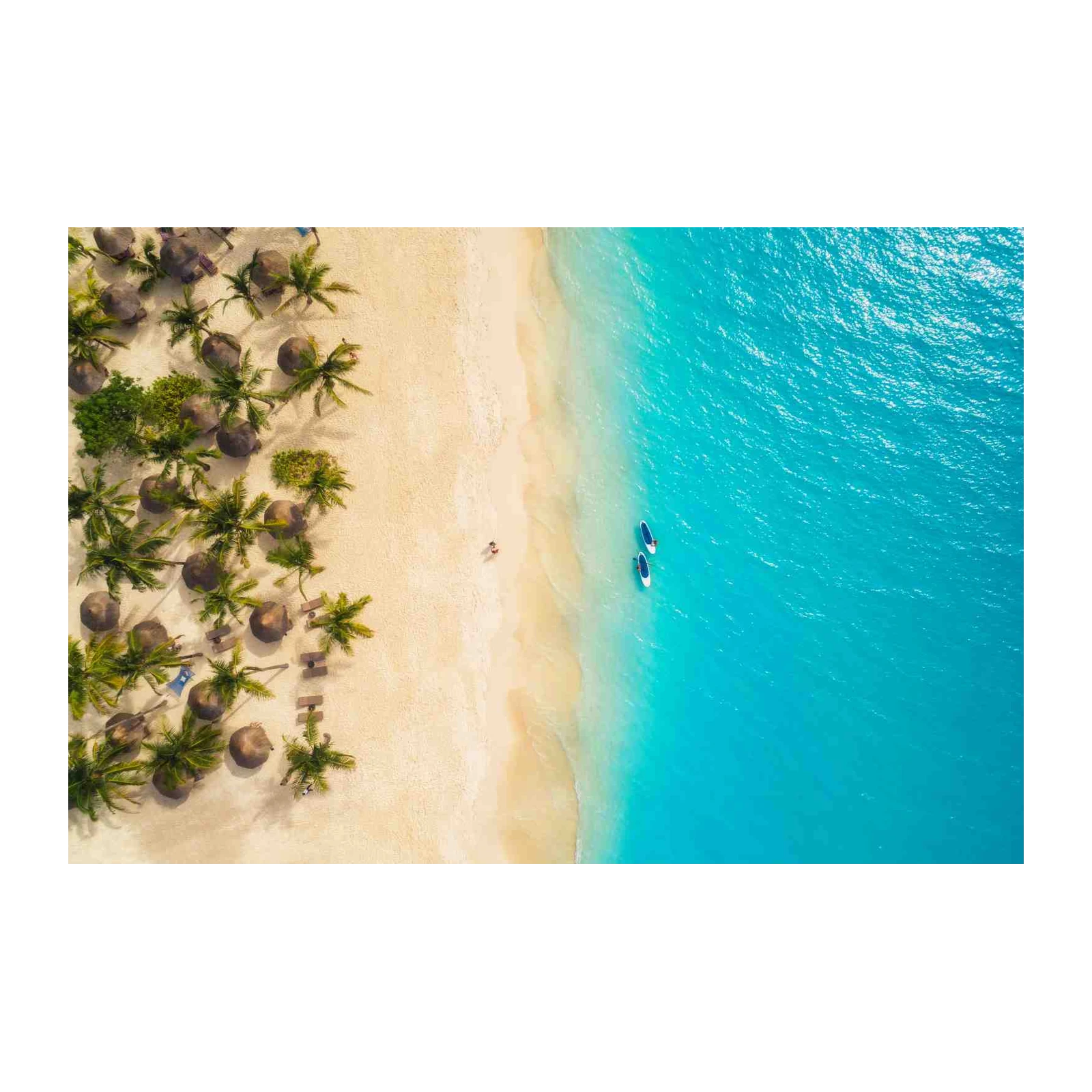 Tropical Beach Paddleboard Serenity Wall Art