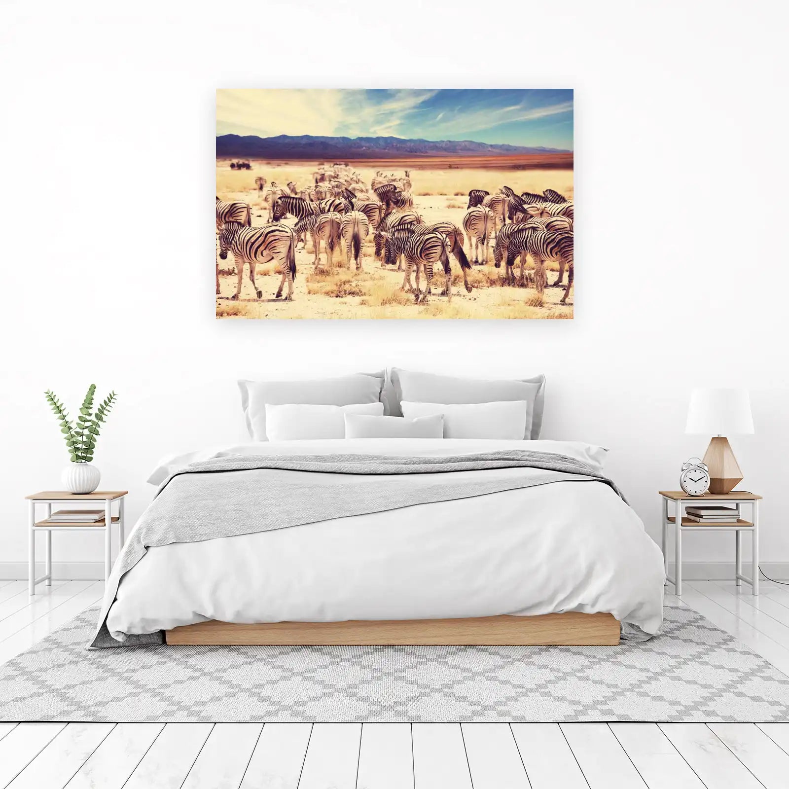 Majestic Zebra Herd Safari Wall Art