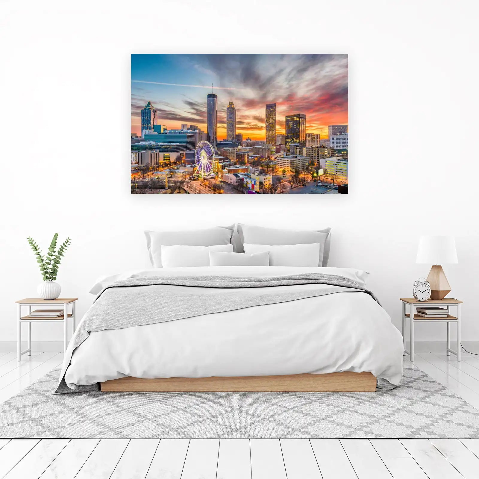 Atlanta Skyline Ferris Wheel Wall Art