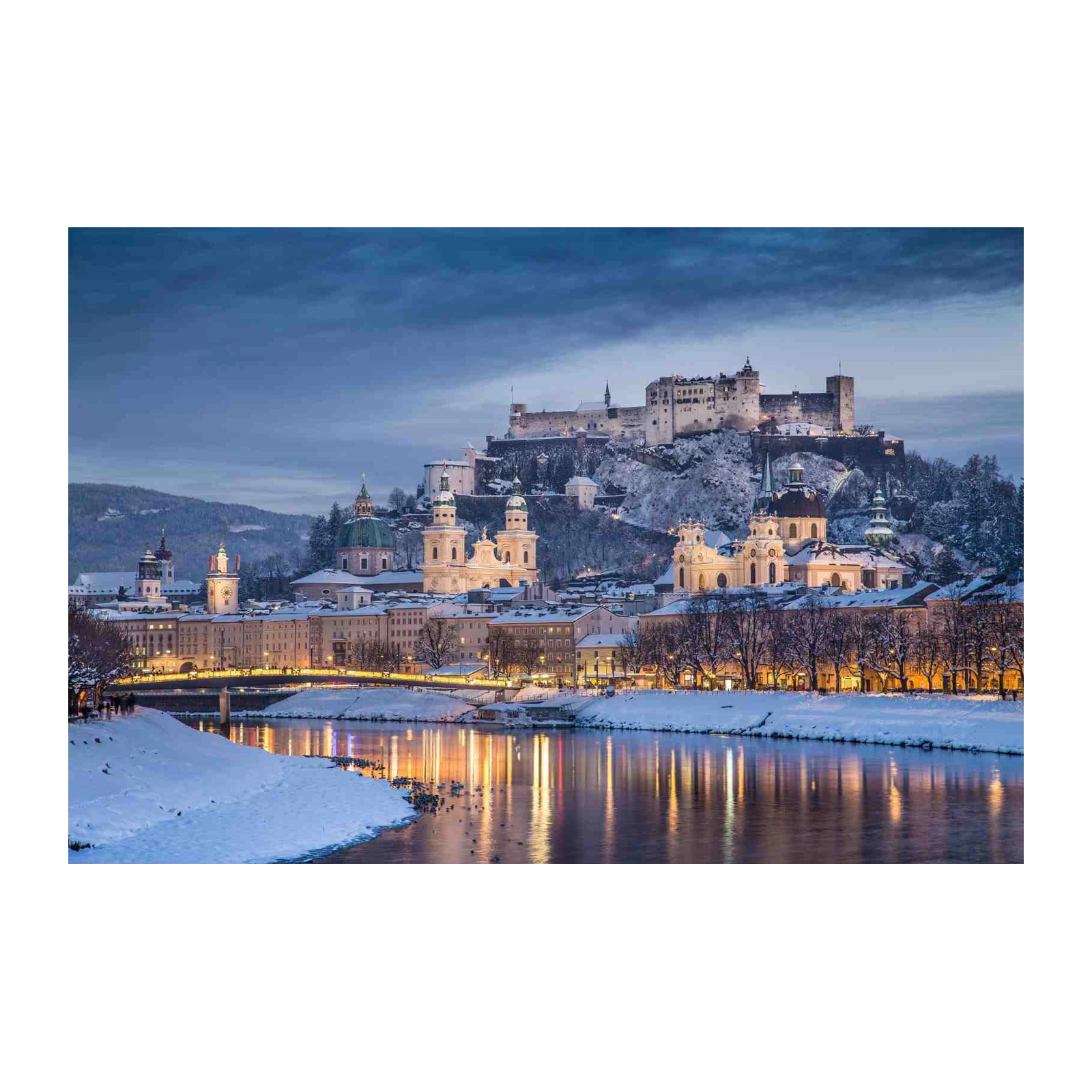 Enchanting Salzburg Winter Cityscape Wall Art