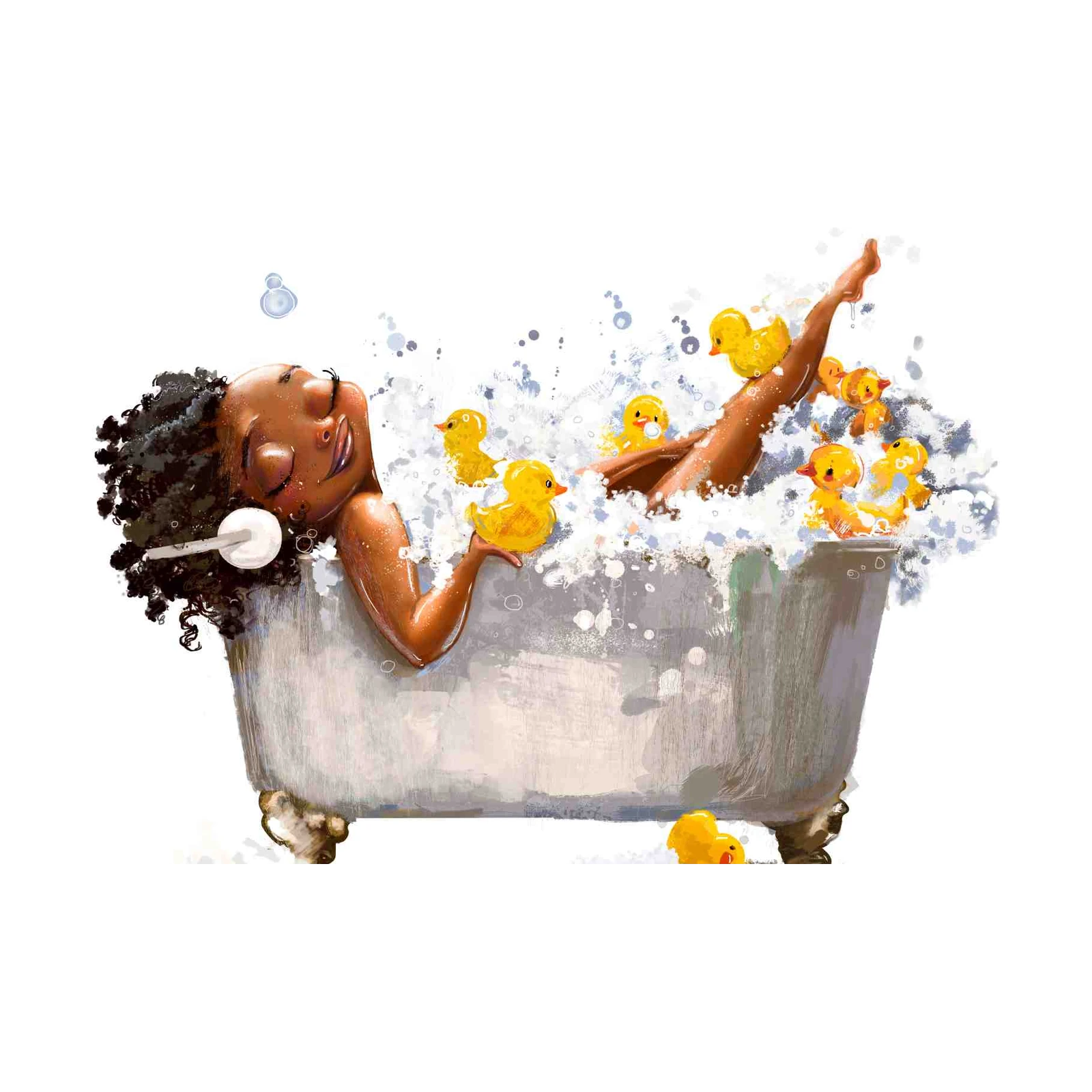 Joyful Bath Time Duckie Delight Wall Art