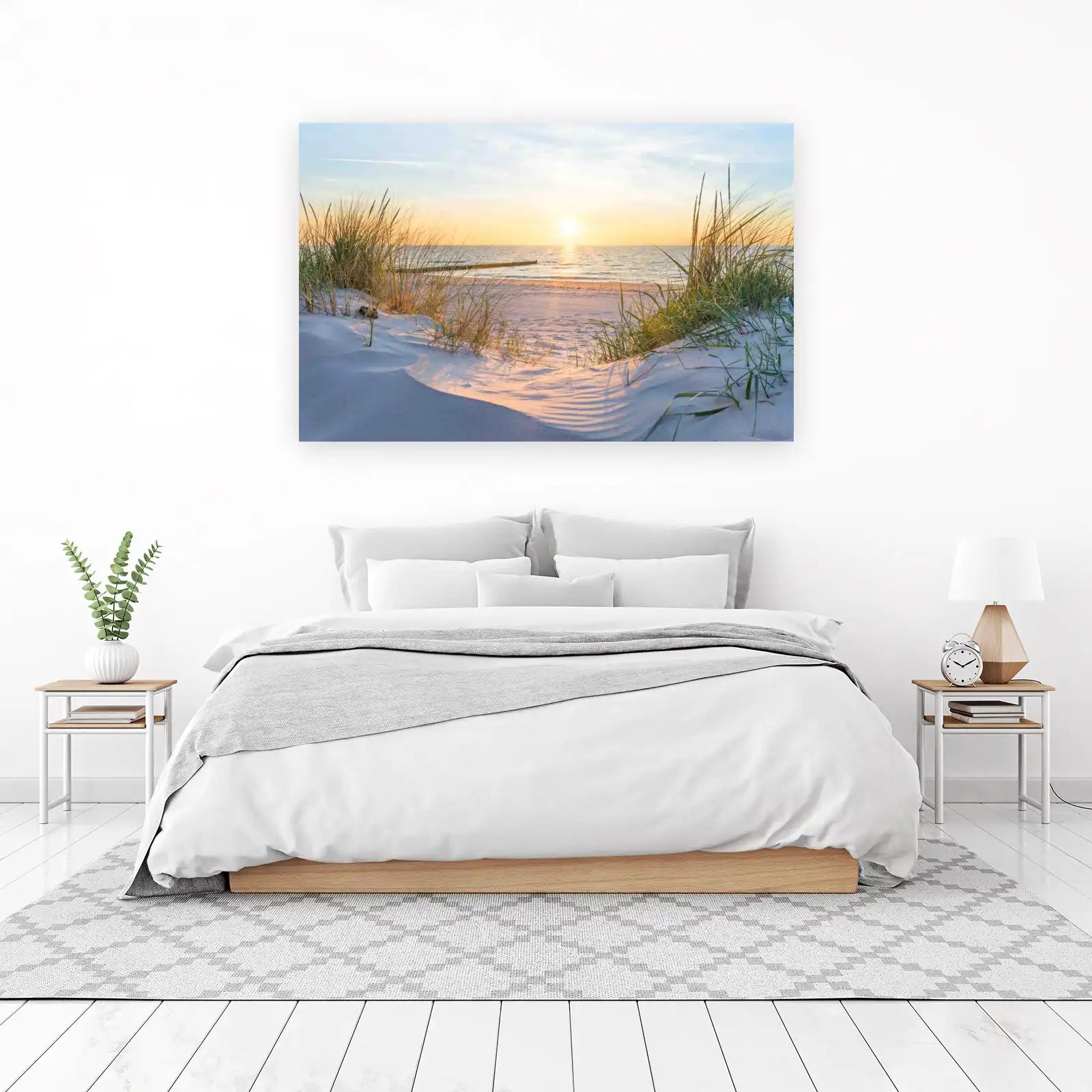 Sunset Beach Grass Wall Art - Coastal Wall Art