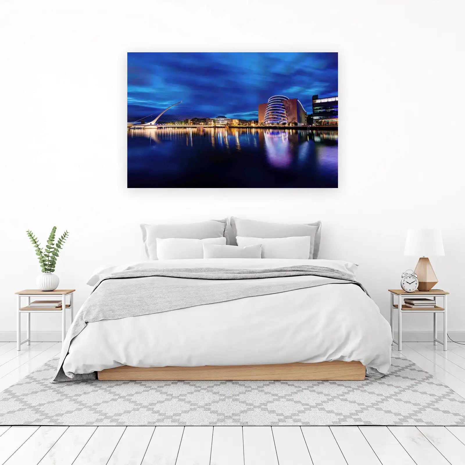 Dublin Cityscape Night View Wall Art