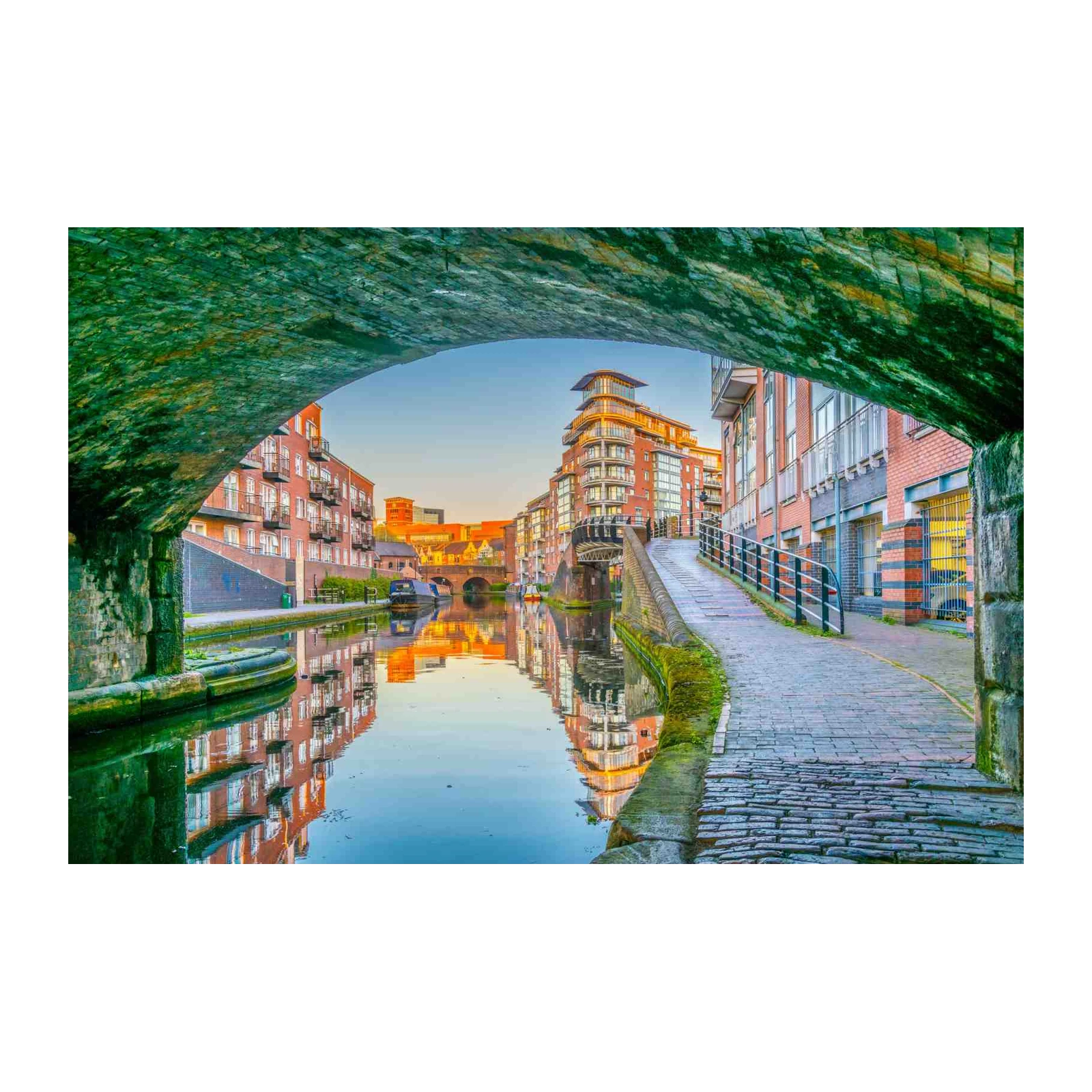 Urban Canal Reflections Wall Art