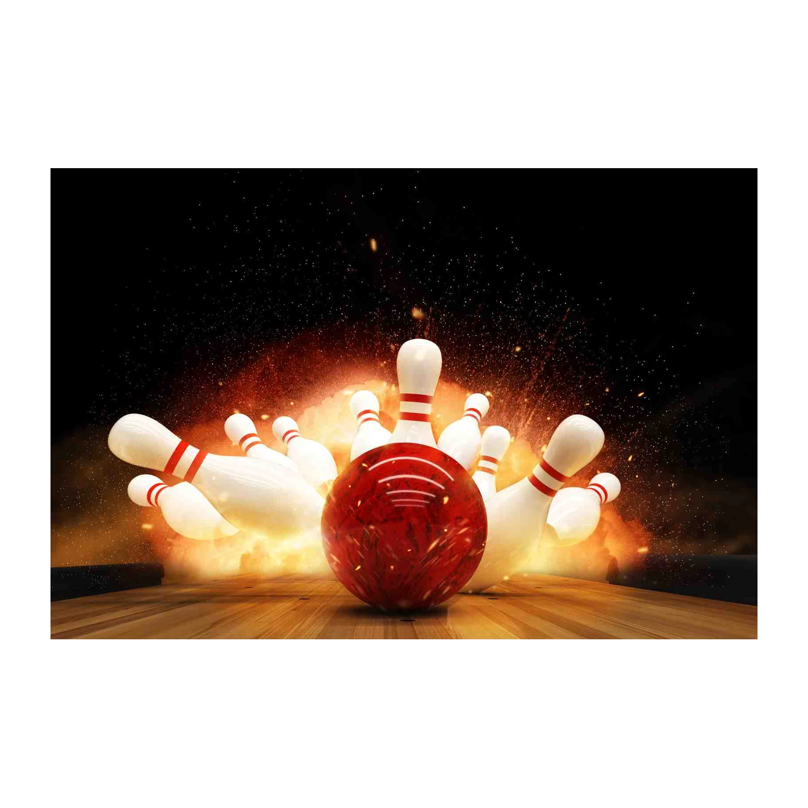Strike! Bowling Action Wall Art