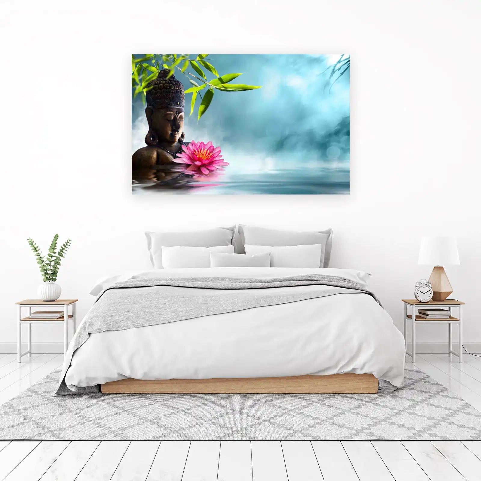 Zen Buddha & Lotus Serenity Wall Art