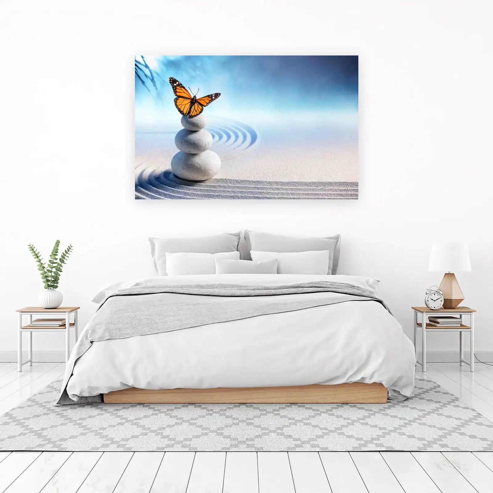 Zen Butterfly Meditation Harmony Wall Art