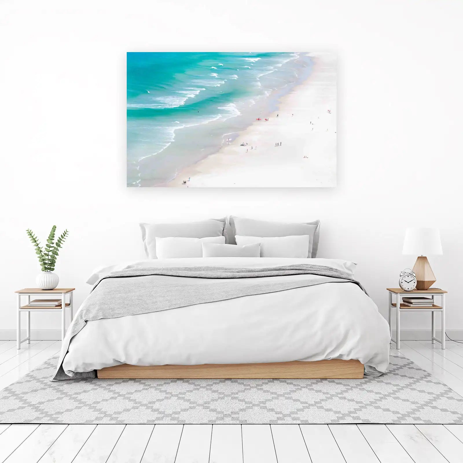 Serene Beach Escape Turquoise Waves Wall Art