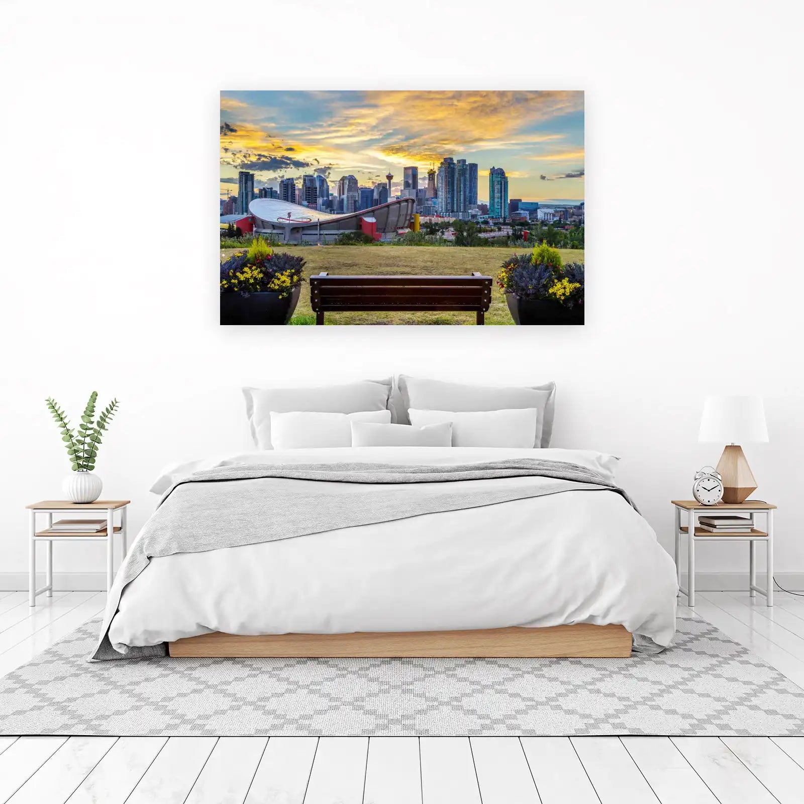 Calgary Skyline Golden Hour Wall Art