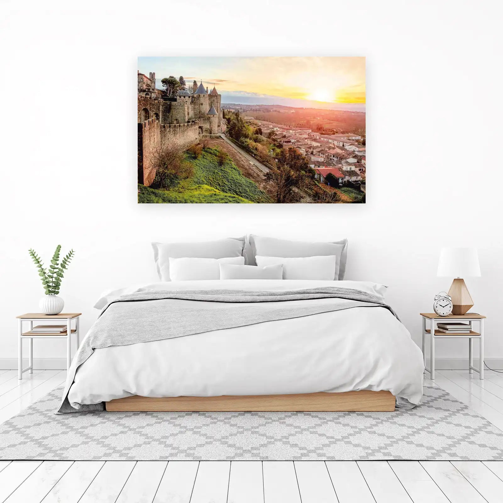 Majestic French Castle Sunset Wall Art