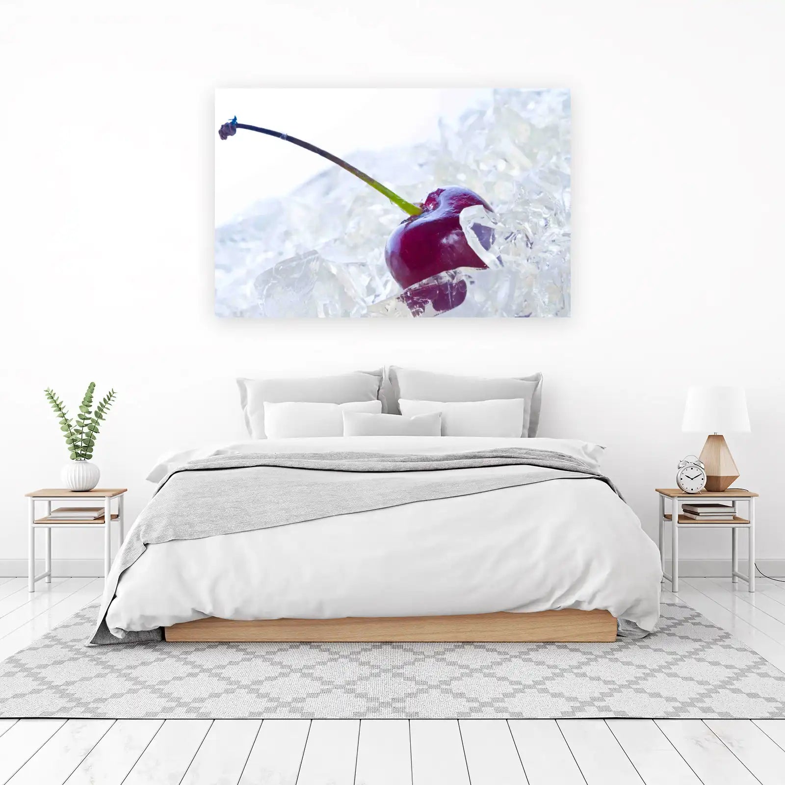 Vibrant Cherry in Ice Wall Art