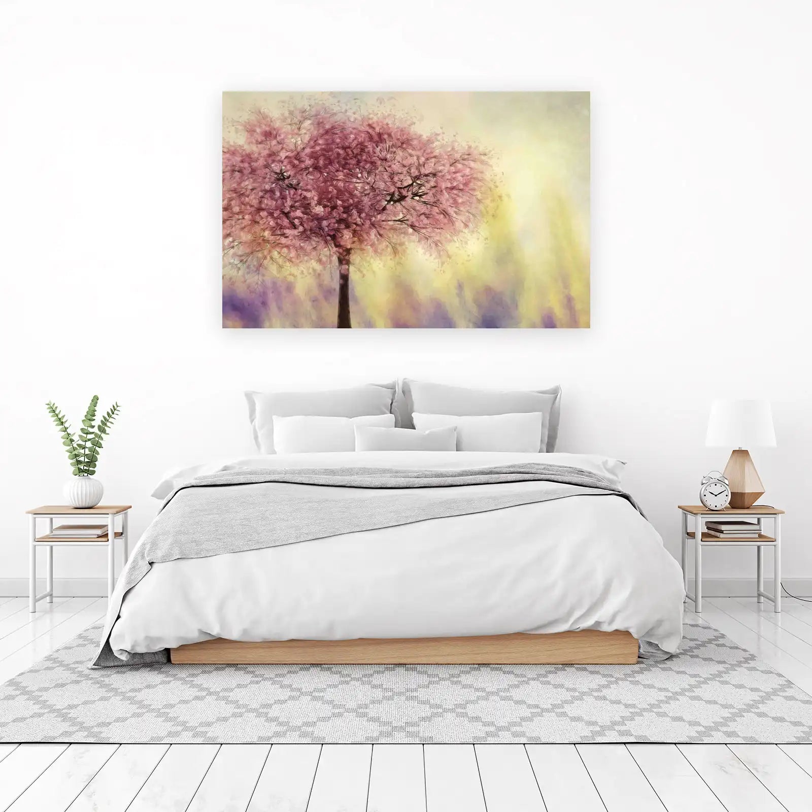 Blossoming Pink Tree Art Wall Art