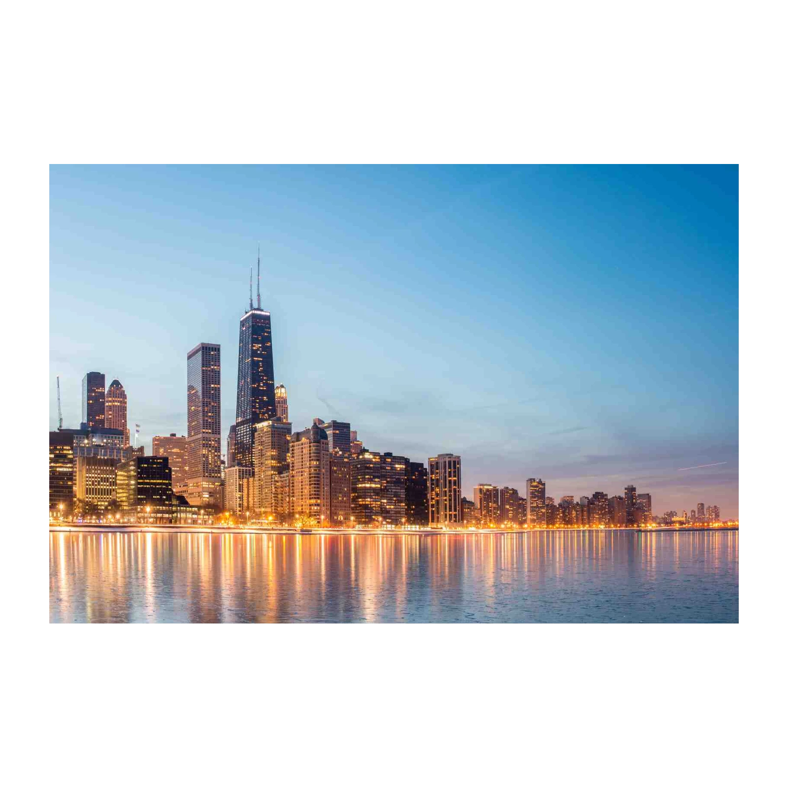 Chicago Skyline at Dusk Wall Art