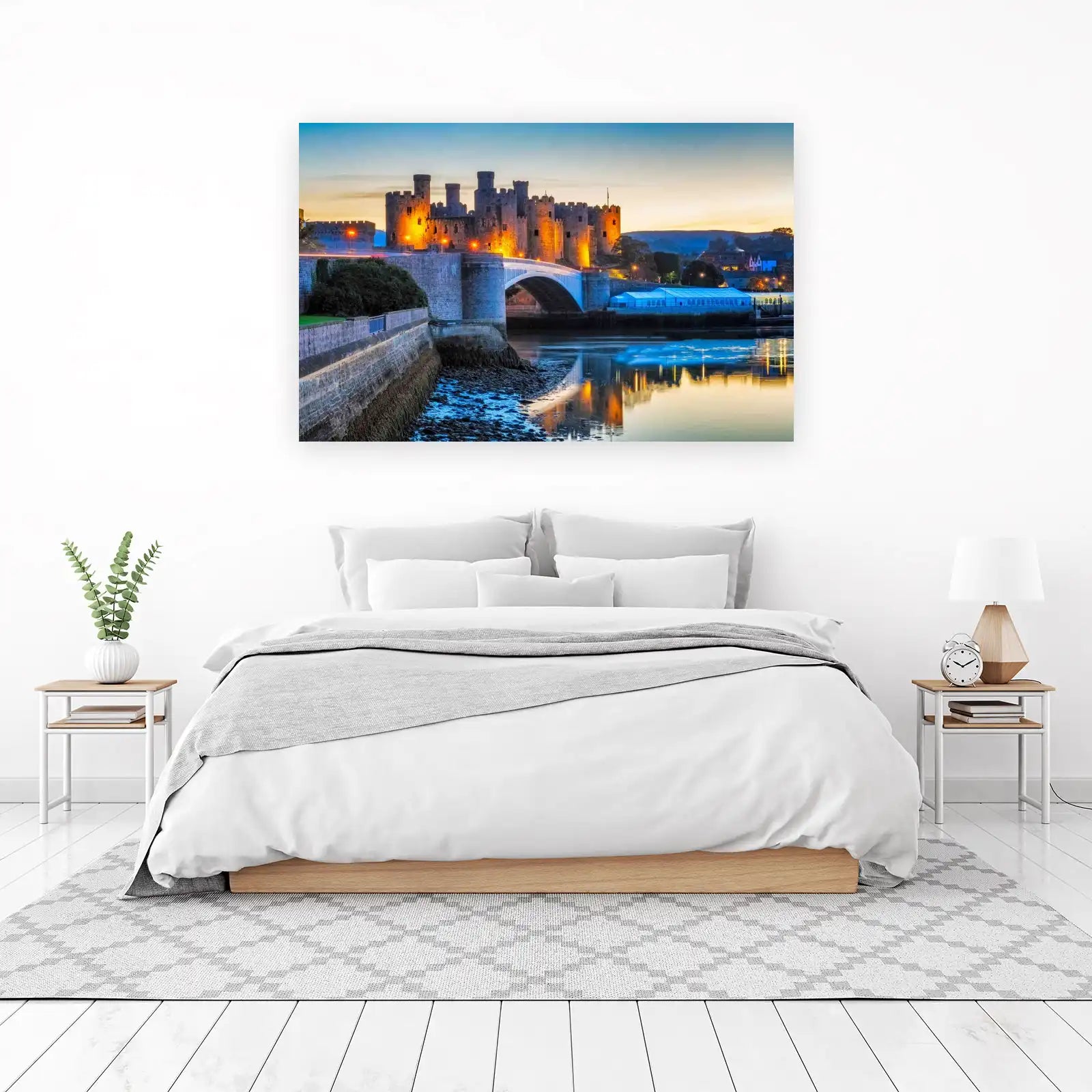 Majestic Castle at Dusk Wall Art
