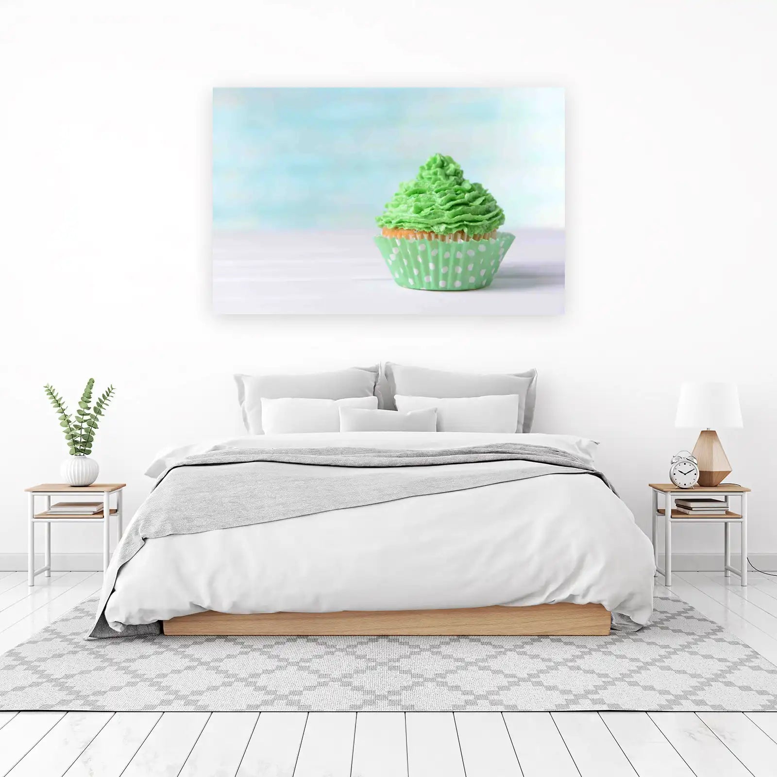 Sweet Green Delight Cupcake Wall Art