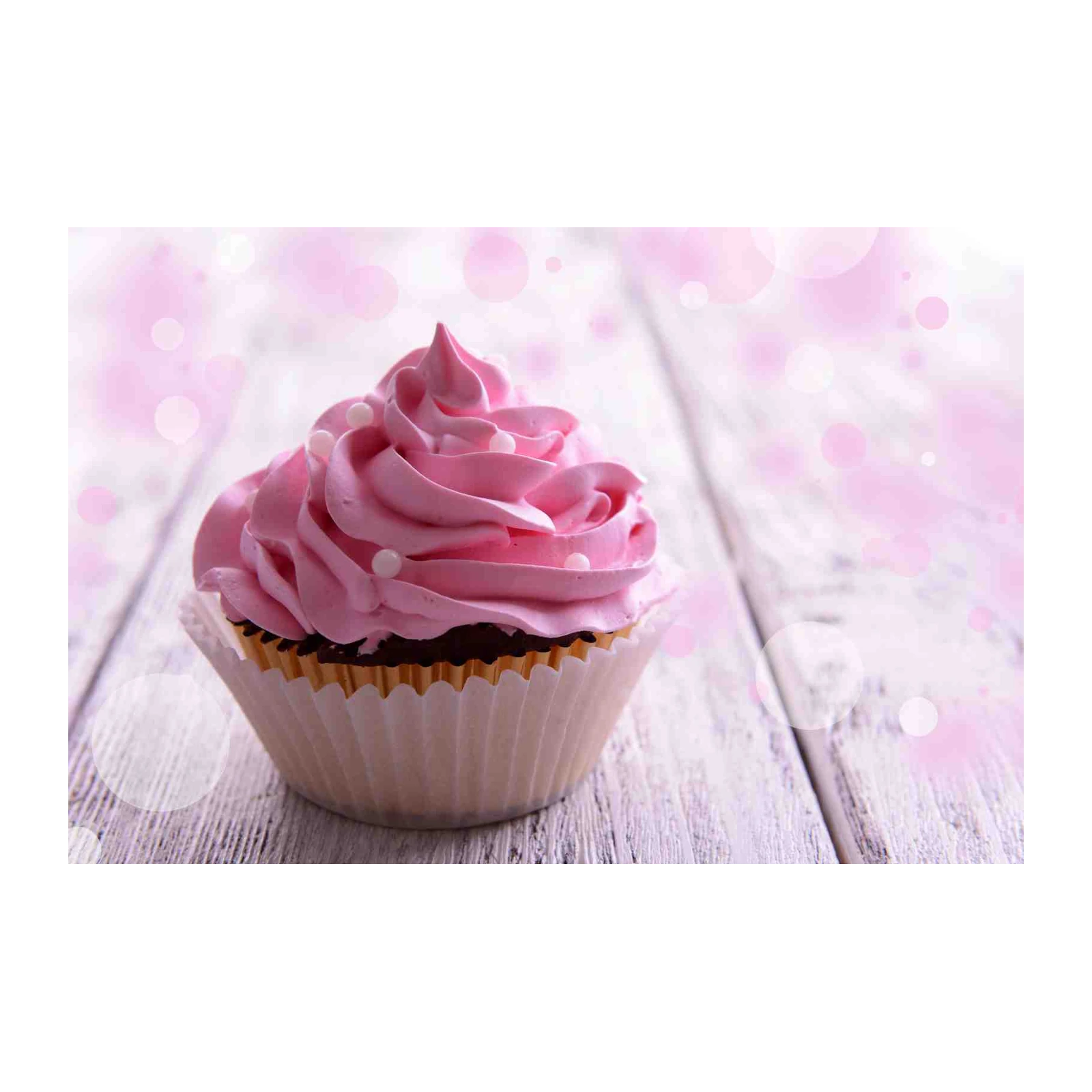 Sweet Pink Cupcake Delight Wall Art