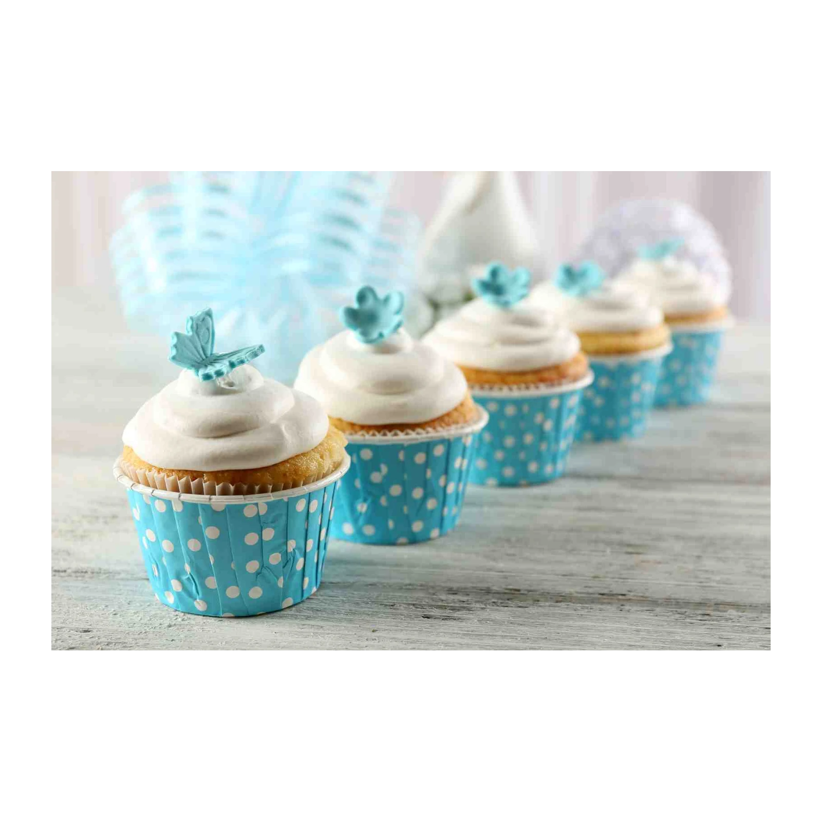 Cute Butterfly Cupcake Art Wall Art