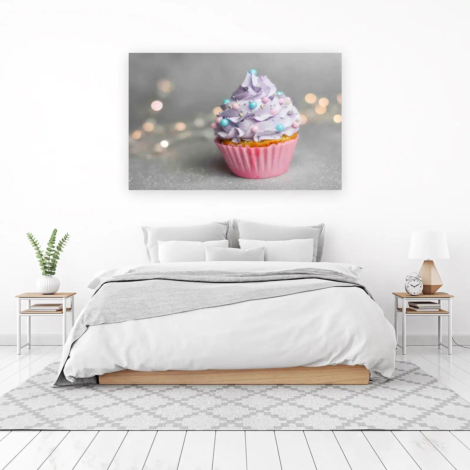 Dreamy Lavender Cupcake Art Wall Art