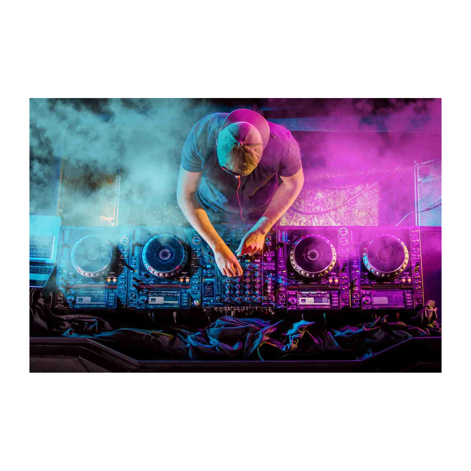 Energetic DJ in Action Wall Art