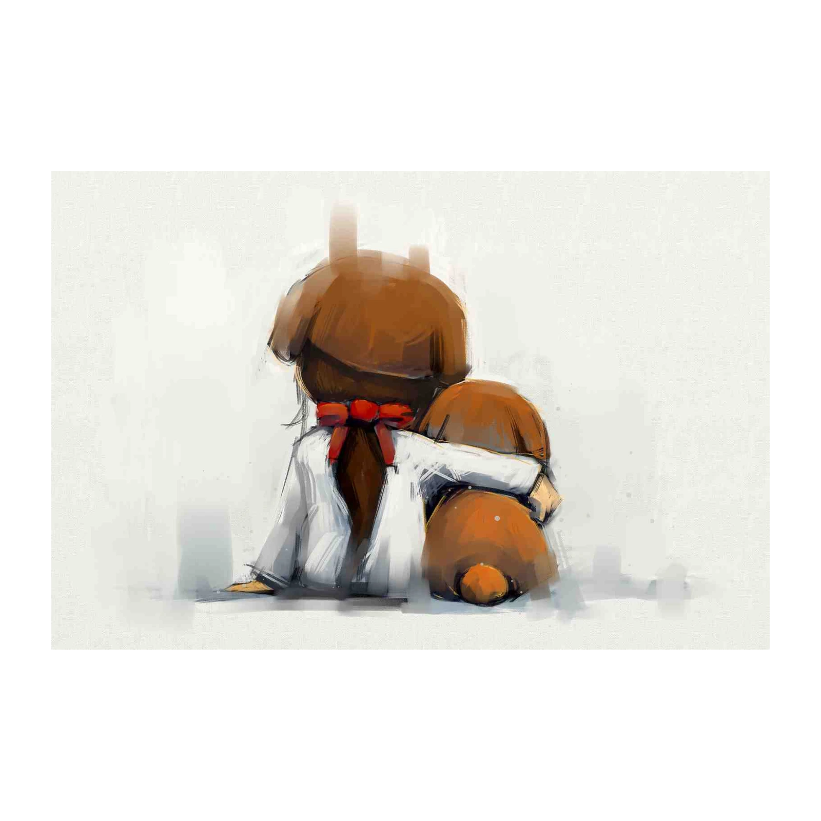 Heartwarming Hug Wall Art - Cozy & Comforting Art