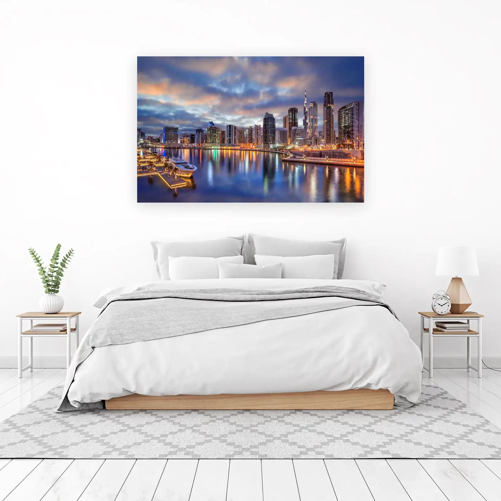 Dubai Skyline Luxury Yacht Wall Art