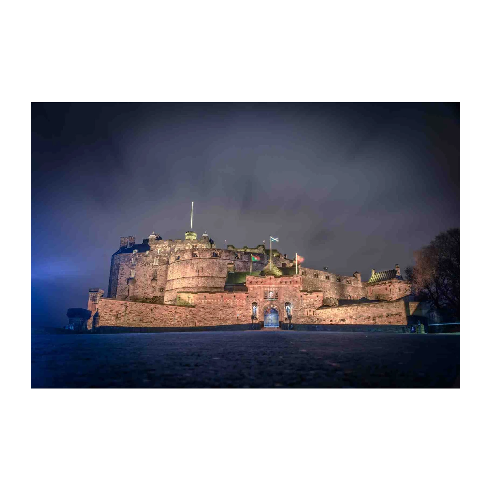 Edinburgh Castle Nightscape Wall Art