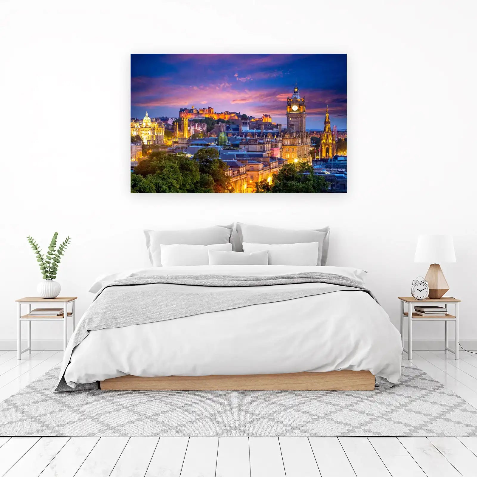 Edinburgh Skyline Twilight Wall Art