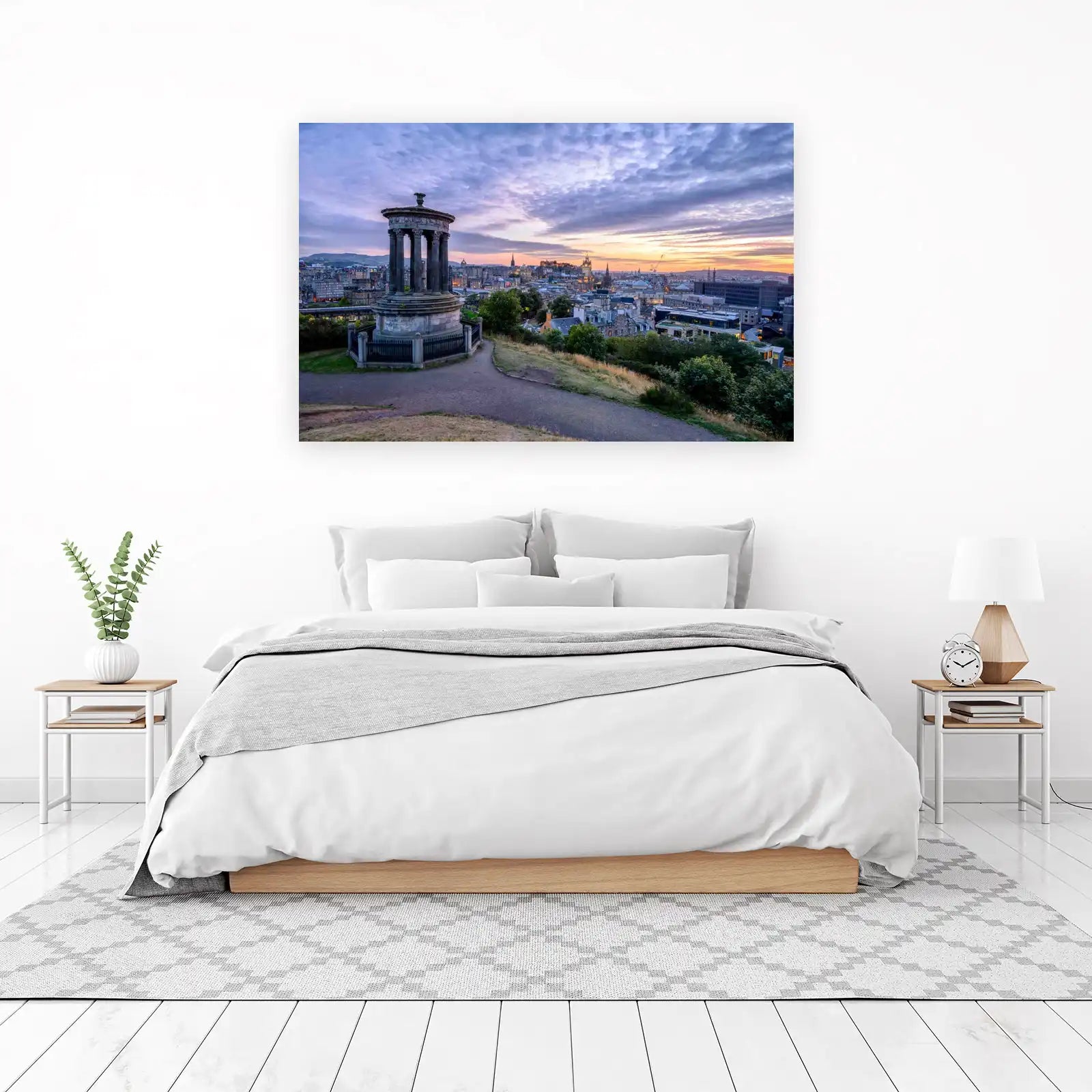 Edinburgh Cityscape Dusk Calton Hill Wall Art