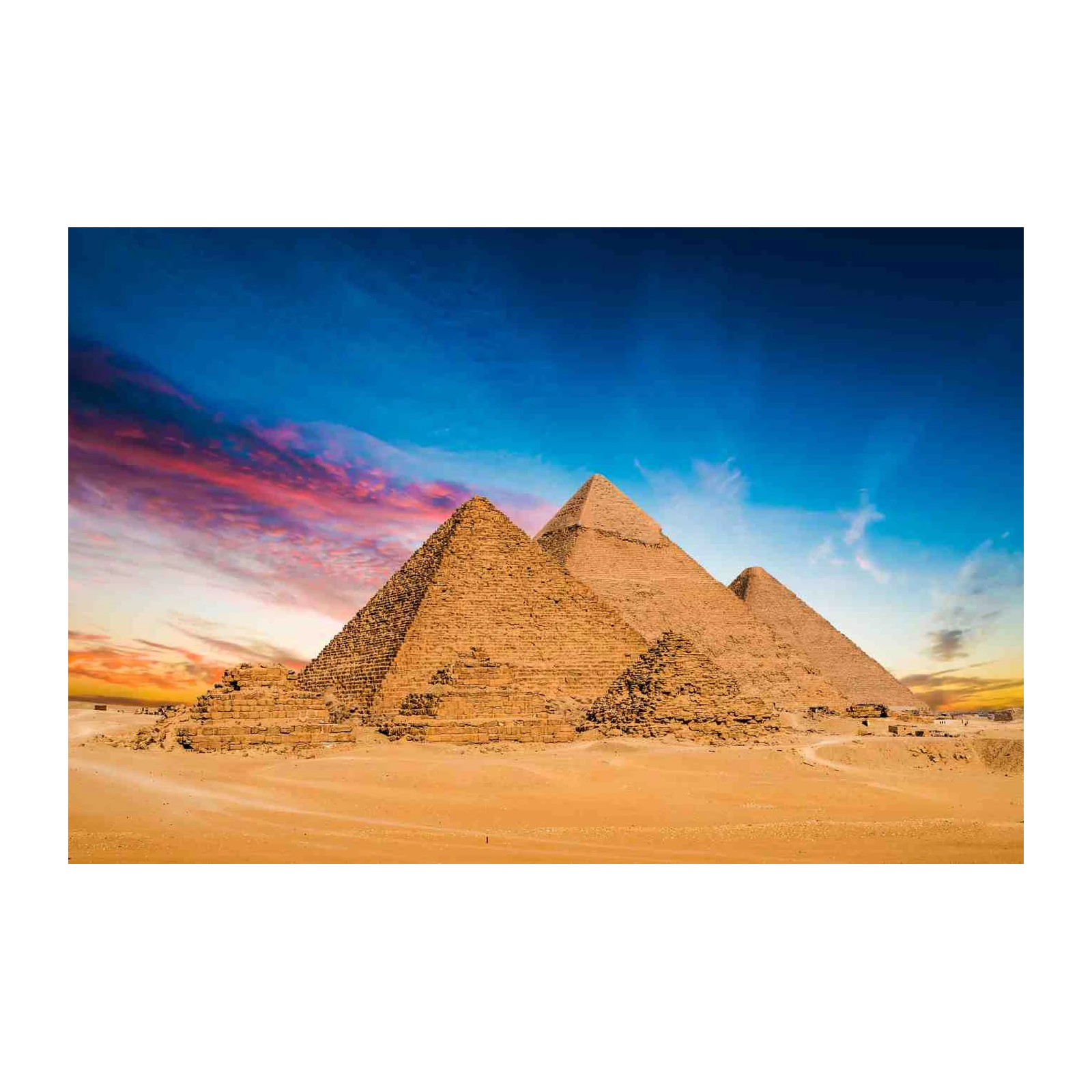 Majestic Egyptian Pyramids Sunset Wall Art