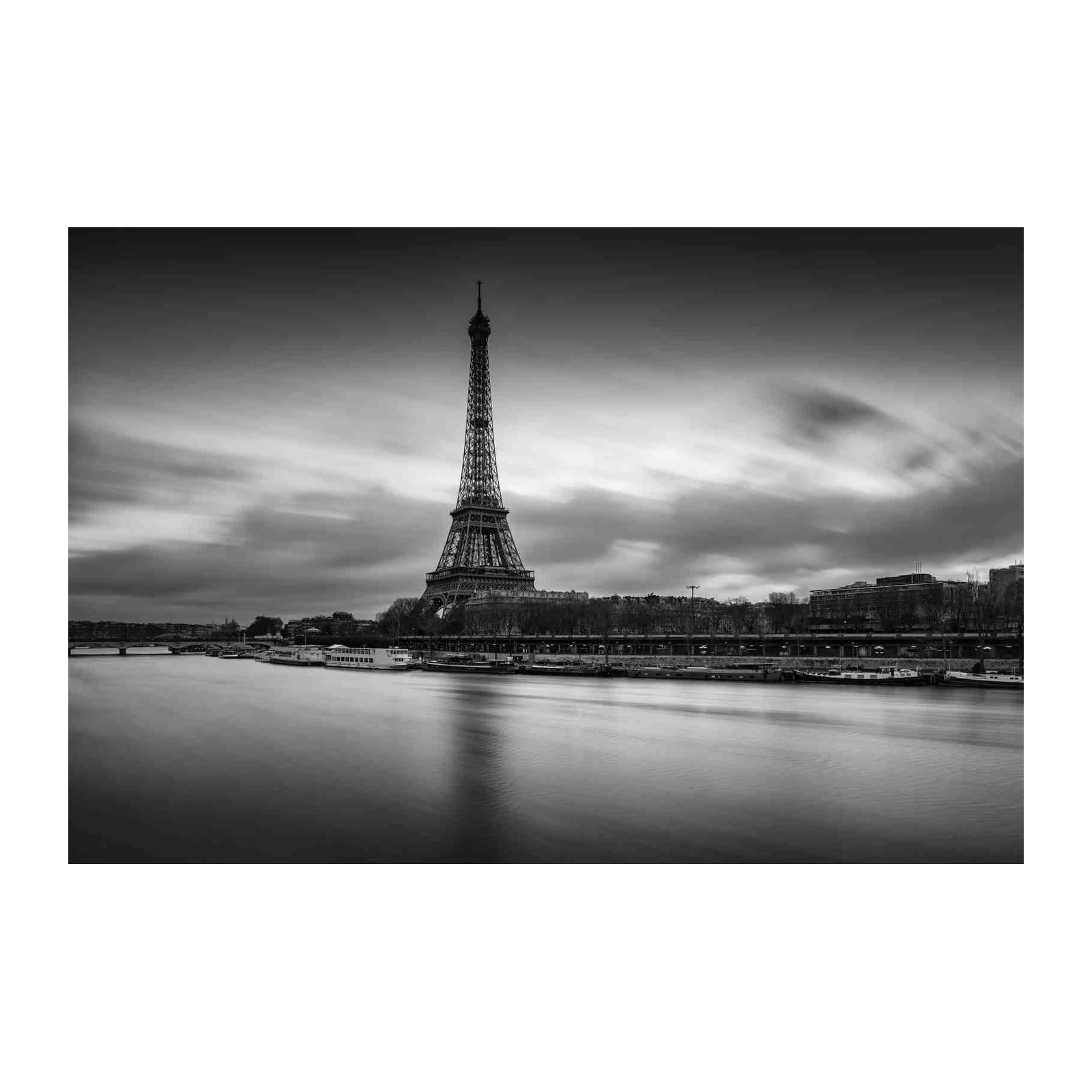 Parisian Elegance Eiffel Tower Long Exposure Wall Art