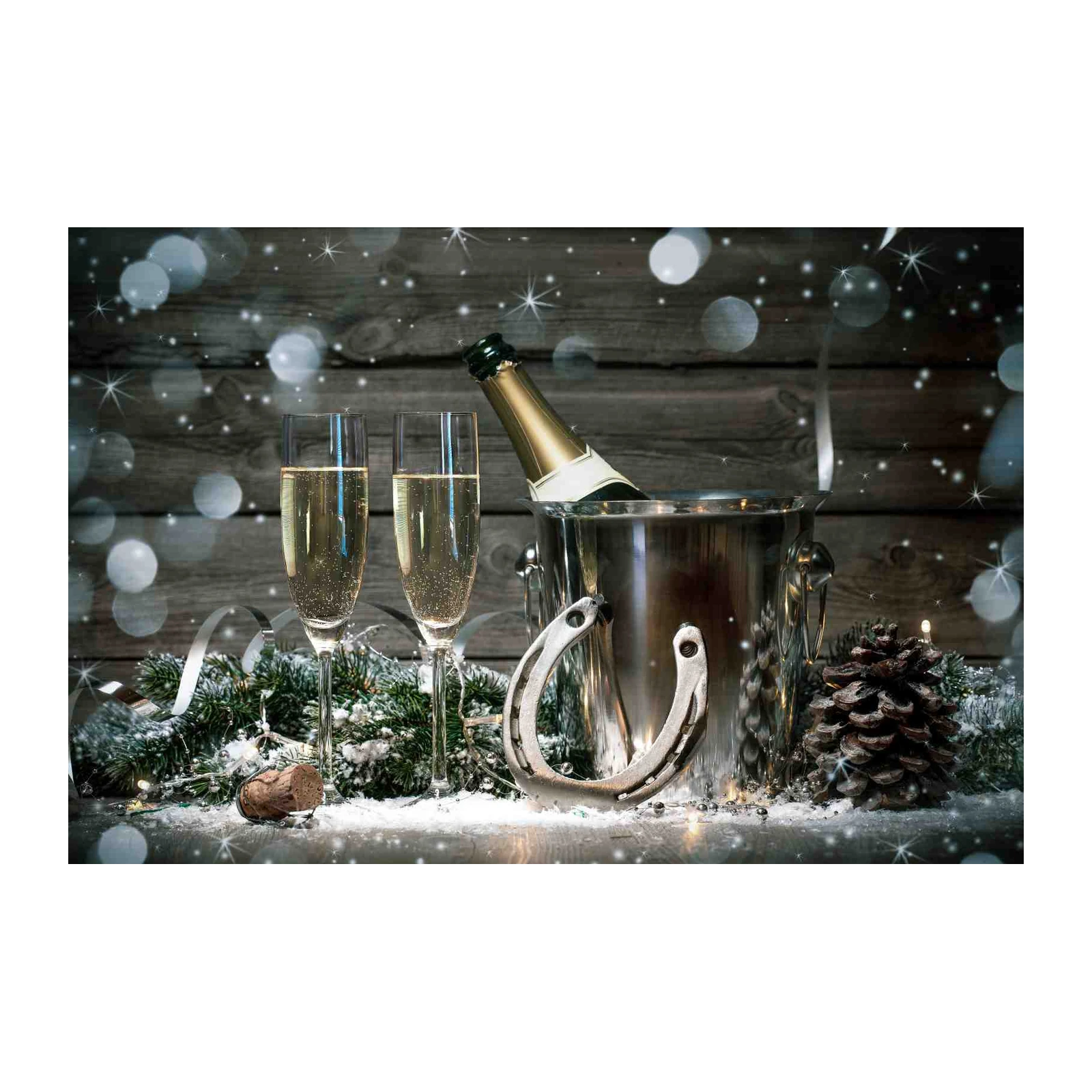 Champagne Celebration Lucky Horseshoe Wall Art