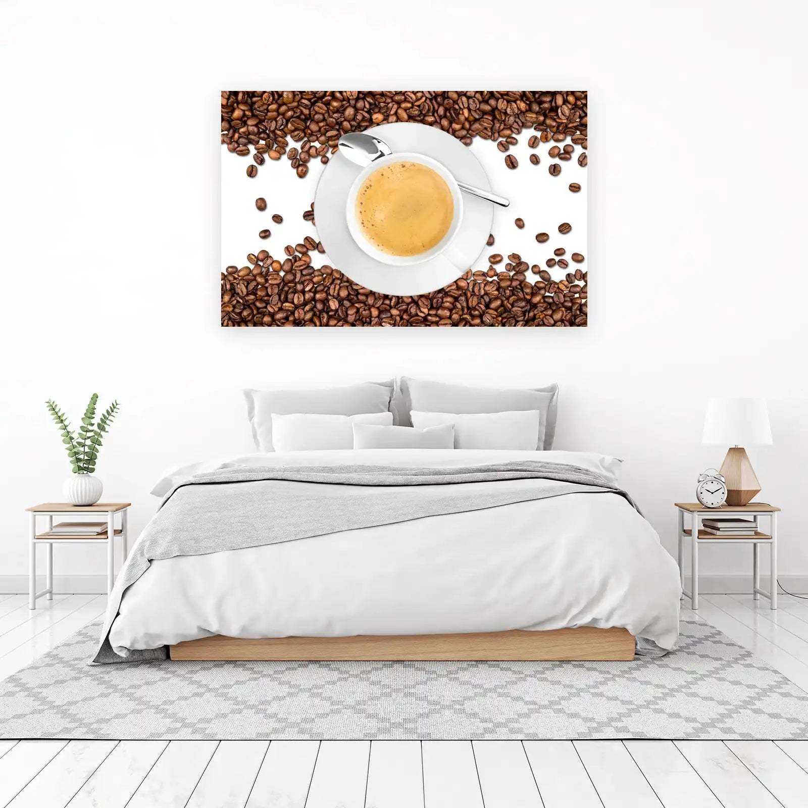 Aromatic Coffee Beans & Cup Wall Art