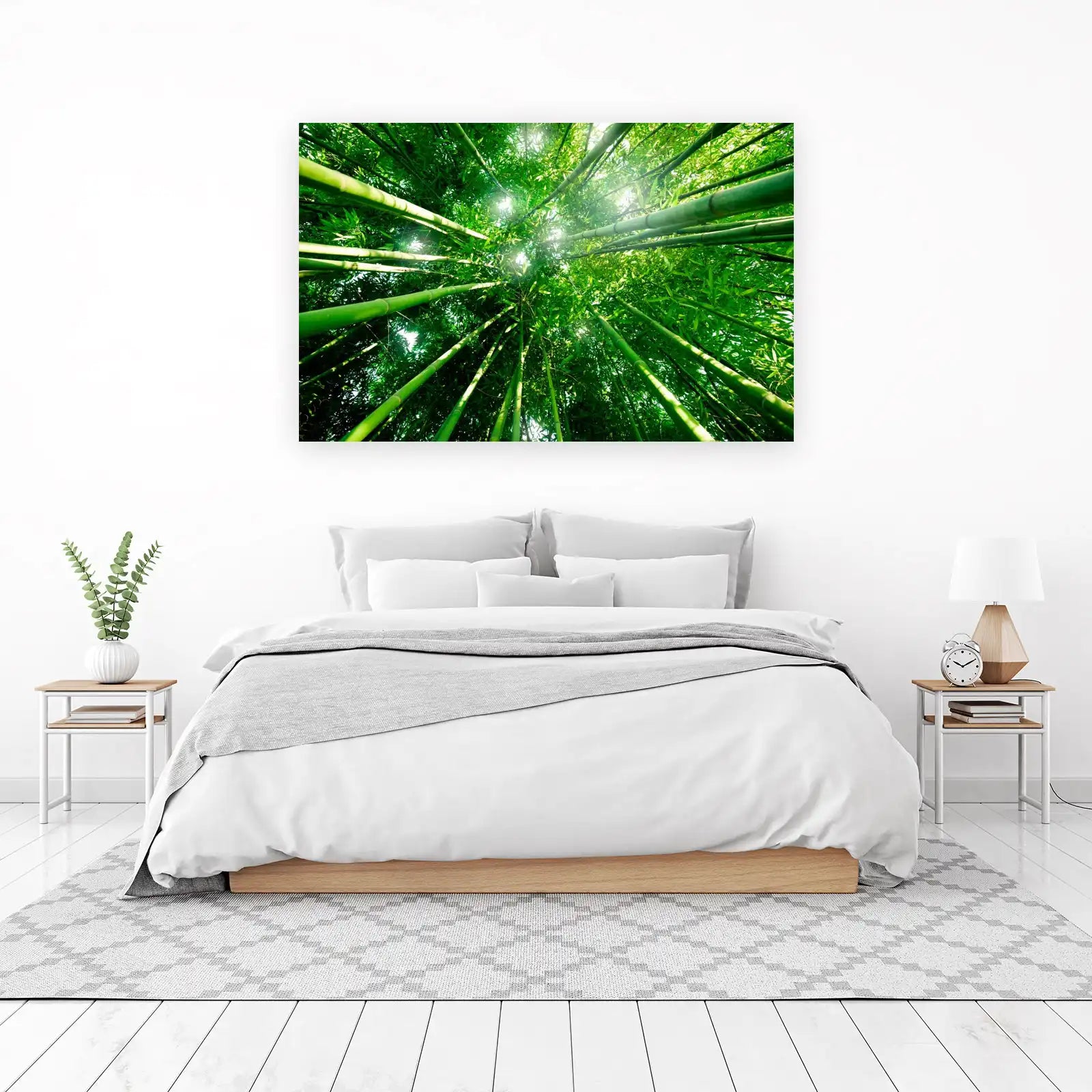 Serene Bamboo Forest Canopy Wall Art